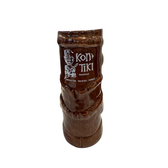 ViNTaGe Kon Tiki Bar Mug Stephen Crane Sheraton Waikiki Hawaii - Picture 3 of 8